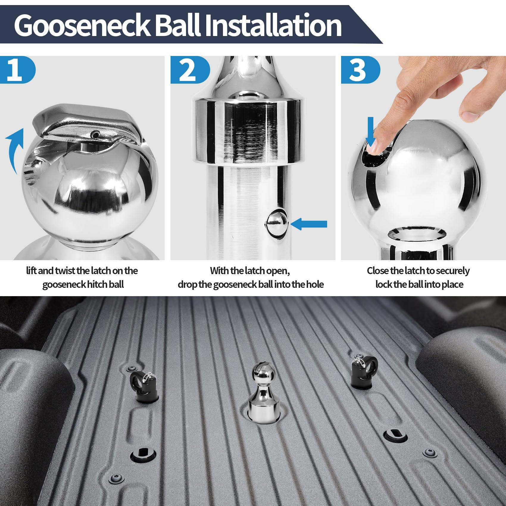 Amazon.com: Upgraded 60692 Puck System 2-5/16“ Gooseneck
